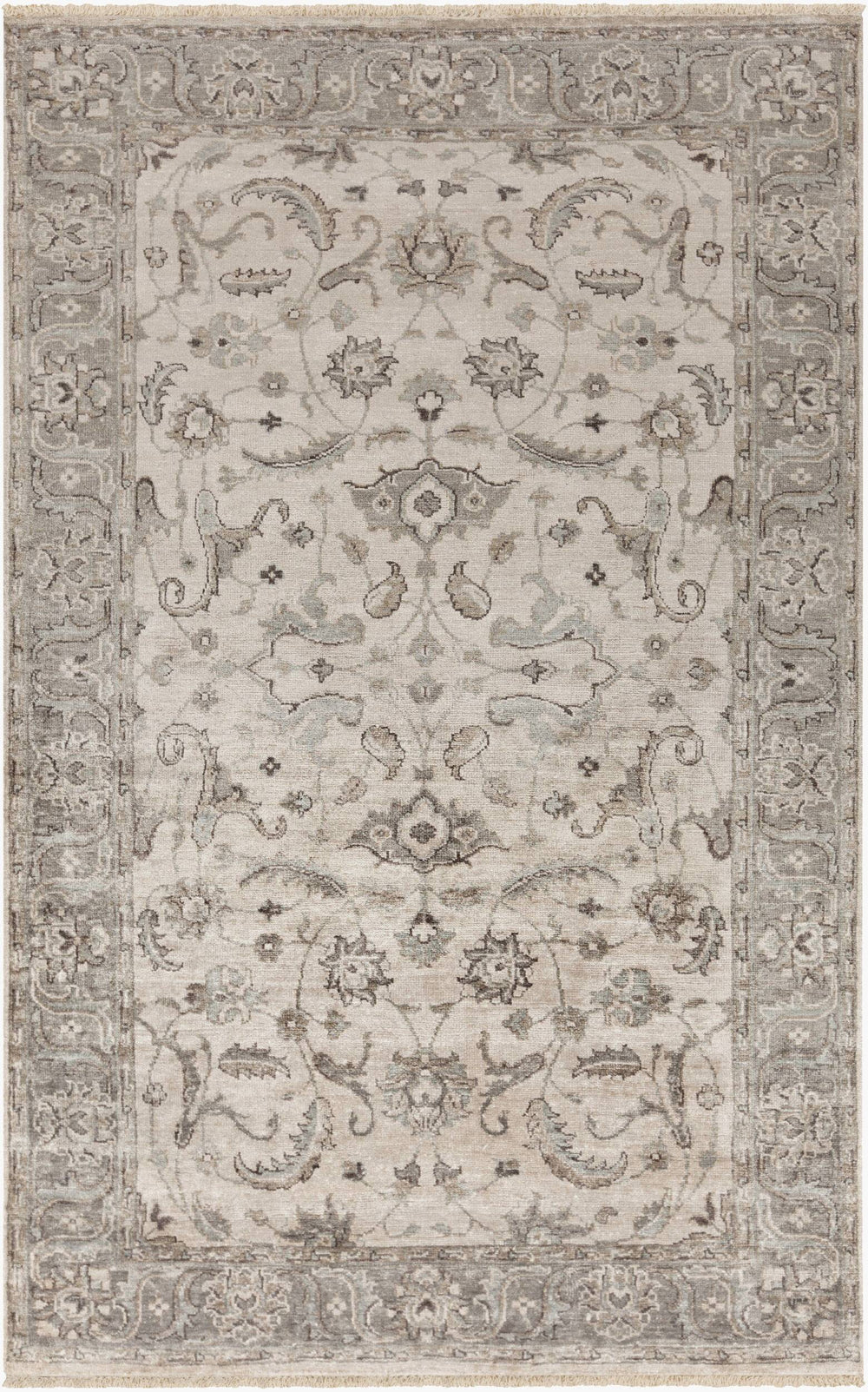 Surya Theodora 10' X 14' Handmade Viscose Rug - Soft, Durable, Stylish Fringe Design For Any Space Gray Viscose Tho3003-46
