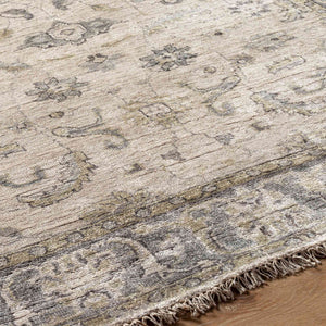 Surya Theodora 10' X 14' Handmade Viscose Rug - Soft, Durable, Stylish Fringe Design For Any Space Gray Viscose Tho3003-46