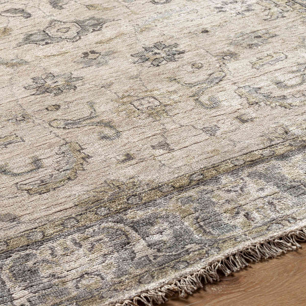 Surya Theodora 10' X 14' Handmade Viscose Rug - Soft, Durable, Stylish Fringe Design For Any Space Gray Viscose Tho3003-46