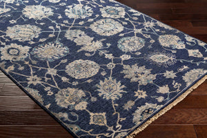 Surya Theodora 10' X 14' Handmade Viscose Rug - Soft, Durable, Stylish Fringe Design For Any Space Navy Viscose Tho3007-58