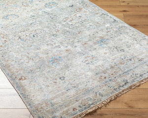 Surya Theodora 10' X 14' Handmade Viscose Rug - Soft, Durable, Stylish Fringe Design For Any Space Denim Viscose Tho3008-46