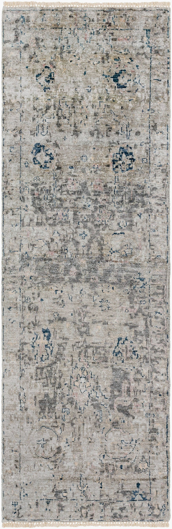 Surya Theodora 10' X 14' Handmade Viscose Rug - Soft, Durable, Stylish Fringe Design For Any Space Medium Gray Viscose Tho3009-268