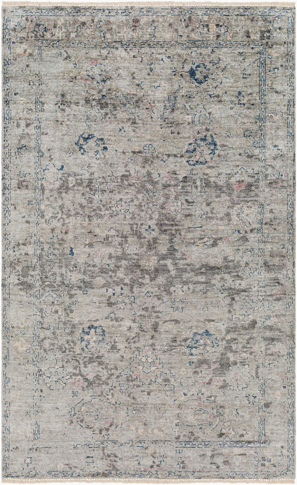 Surya Theodora 10' X 14' Handmade Viscose Rug - Soft, Durable, Stylish Fringe Design For Any Space Medium Gray Viscose Tho3009-46