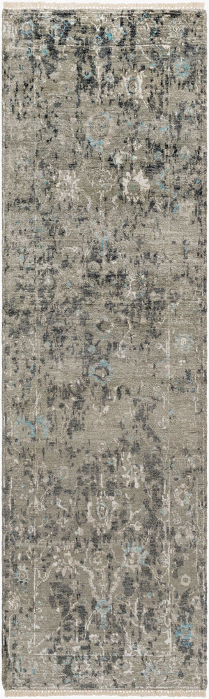 Surya Theodora 10' X 14' Handmade Viscose Rug - Soft, Durable, Stylish Fringe Design For Any Space Charcoal Viscose Tho3011-268