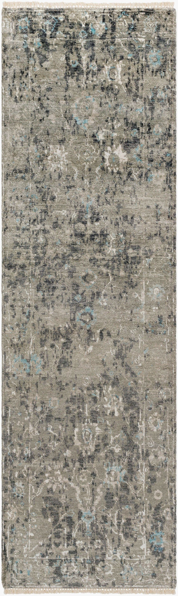Surya Theodora 10' X 14' Handmade Viscose Rug - Soft, Durable, Stylish Fringe Design For Any Space Charcoal Viscose Tho3011-268