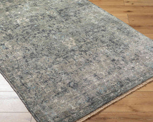 Surya Theodora 10' X 14' Handmade Viscose Rug - Soft, Durable, Stylish Fringe Design For Any Space Charcoal Viscose Tho3011-268