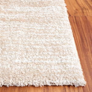 Safavieh Tahoe Shag 653 Power Loomed 60% Polypropylene, Jute 40% Shag Rug Ivory / Gold THO653D-9