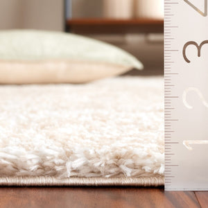 Safavieh Tahoe Shag 653 Power Loomed 60% Polypropylene, Jute 40% Shag Rug Ivory / Gold THO653D-9