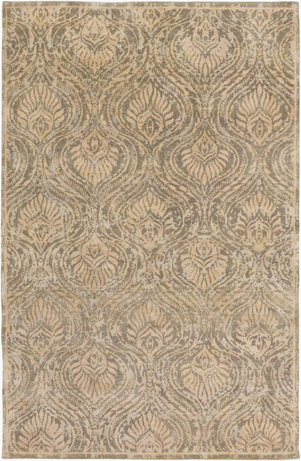 Surya Thompson 2' X 3' Handcrafted Wool Rug – Elegant Hand-knotted Design For Timeless Home Sophistication Tan Wool Thp1001-46