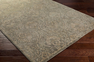 Surya Thompson 2' X 3' Handcrafted Wool Rug – Elegant Hand-knotted Design For Timeless Home Sophistication Tan Wool Thp1001-46