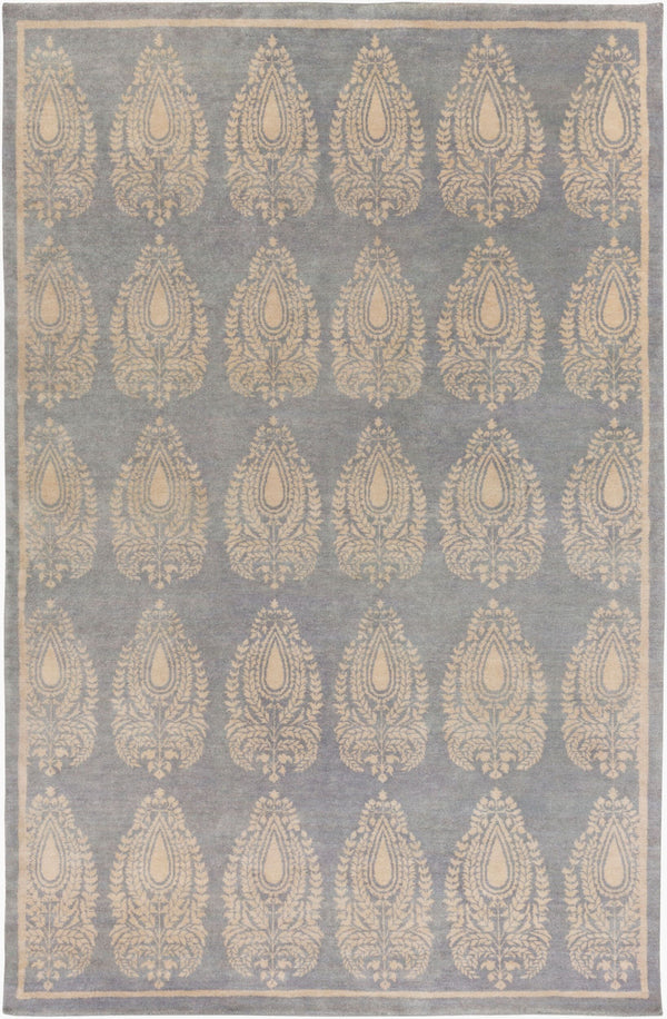 Surya Thompson 2' X 3' Handcrafted Wool Rug – Elegant Hand-knotted Design For Timeless Home Sophistication Gray Wool Thp1002-46
