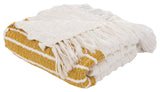 Safavieh Sunni Throw Mustard/White THR614A-5070