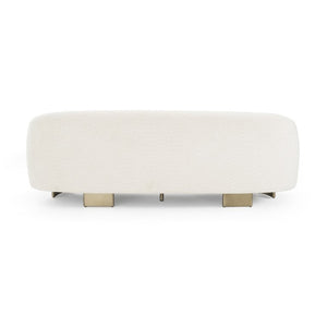 VIG Furniture Thrive Beige Fabric Sofa With Antique Brass Legs — Modern 3-Seater, Durable Frame, Tailored Comfort VGFA-SF2012