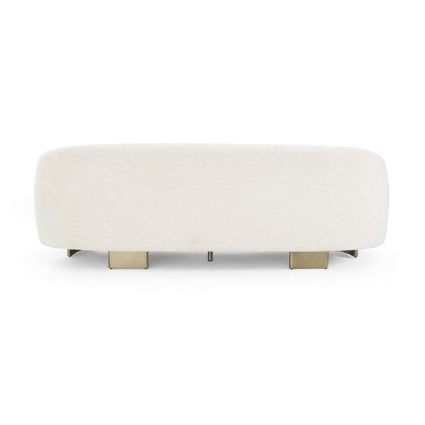 VIG Furniture Thrive Beige Fabric Sofa With Antique Brass Legs — Modern 3-Seater, Durable Frame, Tailored Comfort VGFA-SF2012