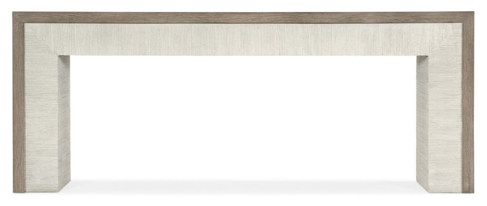 Hooker Furniture Serenity Two-Tone Skipper Console Table In Weathered & Washed Gray Oak Veneer With Adjustable Levelers 6350-80151-95