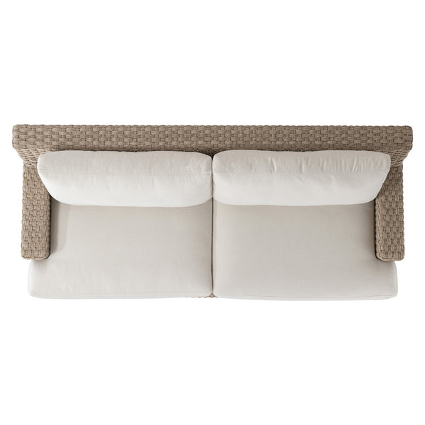 Bernhardt Bernhardt Trieste Outdoor Sofa With Deep-Weave Wicker, Plush Ergonomic Cushions, Uv-Resistant Finish - Made to Order O1417A