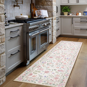 Livabliss Thistle Machine Woven Polyester Area Rug Low Pile Modern Style for Entryways White, Medium G 7'10" x 10'2" THT2300-710102