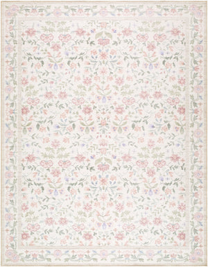 Livabliss Thistle Machine Woven Polyester Area Rug Low Pile Modern Style for Entryways White, Medium G 7'10" x 10'2" THT2300-710102