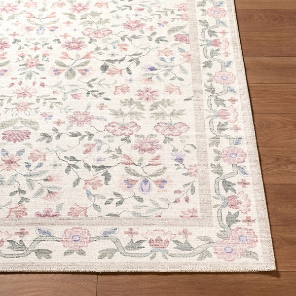 Livabliss Thistle Machine Woven Polyester Area Rug Low Pile Modern Style for Entryways White, Medium G 7'10" x 10'2" THT2300-710102