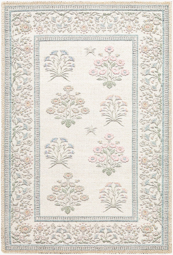 Livabliss Thistle Minimalist Polyester Area Rug Low Pile Machine Woven for Entryways and Bathrooms White, Medium G 2' x 2'11" THT2301-23