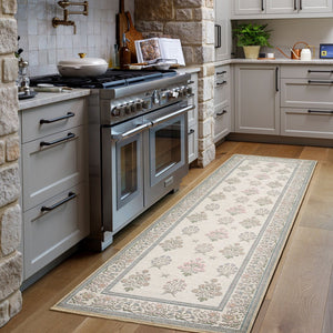 Livabliss Thistle Minimalist Polyester Area Rug Low Pile Machine Woven for Entryways and Bathrooms White, Medium G 8'10" x 12' THT2301-81012