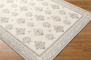 Livabliss Thistle Minimalist Polyester Area Rug Low Pile Machine Woven for Entryways and Bathrooms White, Medium G 8'10" x 12' THT2301-81012