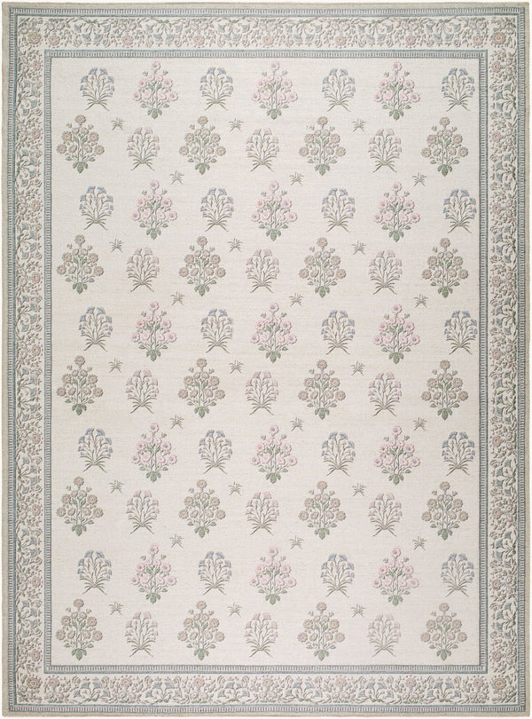 Livabliss Thistle Minimalist Polyester Area Rug Low Pile Machine Woven for Entryways and Bathrooms White, Medium G 8'10" x 12' THT2301-81012