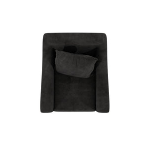 A.R.T. Furniture Magritte Accent Chair In Charcoal Velvet With Aged Brass Trim & Stylish Camel Back Design Grey Rubberwood Solids,Foam,Fabric,Metal 528503-1730aa