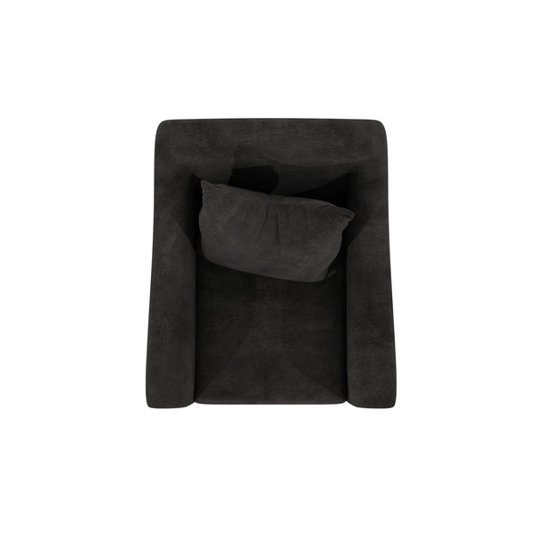 A.R.T. Furniture Magritte Accent Chair In Charcoal Velvet With Aged Brass Trim & Stylish Camel Back Design Grey Rubberwood Solids,Foam,Fabric,Metal 528503-1730aa