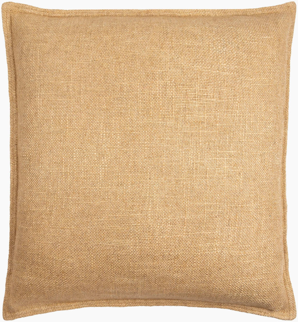 Surya Thurman 18"X18" Cottage Style Accent Pillow – Soft Linen & Viscose For Cozy Home Decor Appeal Tan Viscose,Linen,Viscose,Linen Thu009-2020