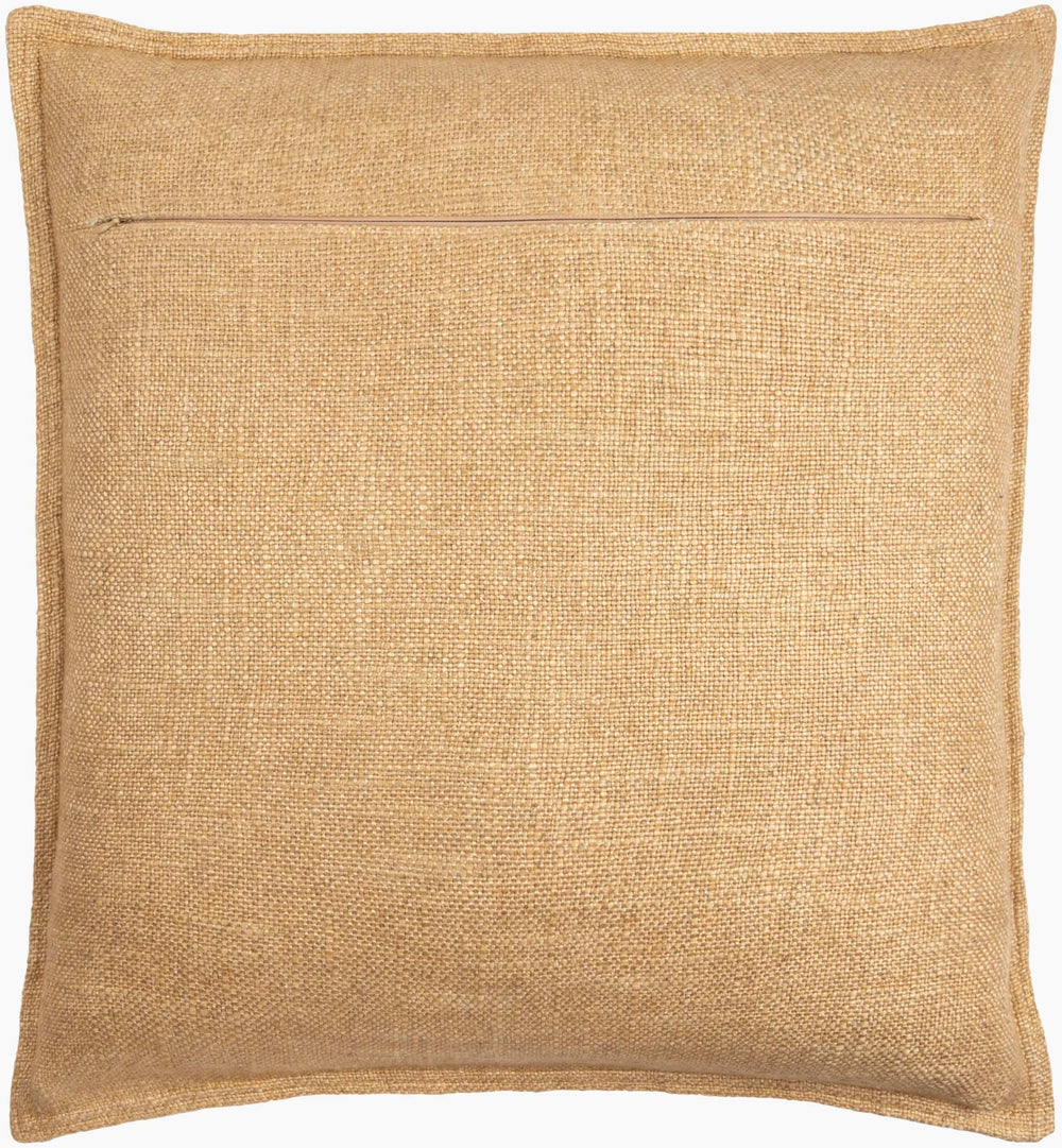 Surya Thurman 18"X18" Cottage Style Accent Pillow – Soft Linen & Viscose For Cozy Home Decor Appeal Tan Viscose,Linen,Viscose,Linen Thu009-2020