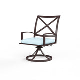 La Jolla Swivel Dining Chair in Canvas Flax w/ Self Welt SW401-11-FLAX-STKIT Sunset West