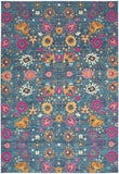 Nourison Passion PSN01 Machine Made Power-loomed No Border Indoor Only Bohemian Transitional Rug Denim, Denim 100% Polypropylene 99446002730