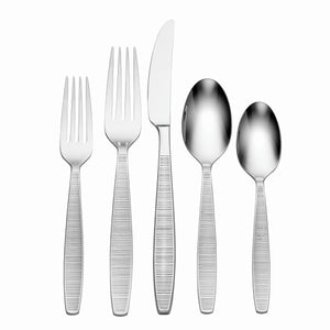 Lenox Oneida Revel 20 Piece Flatware Set Metallic, STAINLESS METAL B1073020A