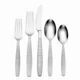 Oneida Revel 20-Piece Stainless Steel Flatware Set, Textured, Dishwasher Safe