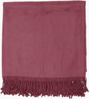 Surya Tian Tian Throw Blanket - Luxurious 50"W X 67"L Bamboo-cotton Blend For Cozy Elegance & Style Mauve Bamboo,Cotton,Bamboo,Cotton Tia1003-5067