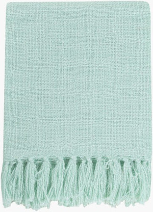 Surya Tilda Modern Acrylic Throw Blanket 51"W X 59"L - Cozy, Textured, Stylish Design For Your Home Ice Blue Acrylic,Acrylic Tid009-5951