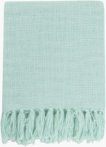 Surya Tilda Modern Acrylic Throw Blanket 51"W X 59"L - Cozy, Textured, Stylish Design For Your Home Ice Blue Acrylic,Acrylic Tid009-5951
