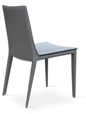 Soho Concept Tiffany Armchair Dining Chair - Modern Upholstered Design In Stylish Bonded Leather Options Grey  Soho-concept-dining-chair-05960