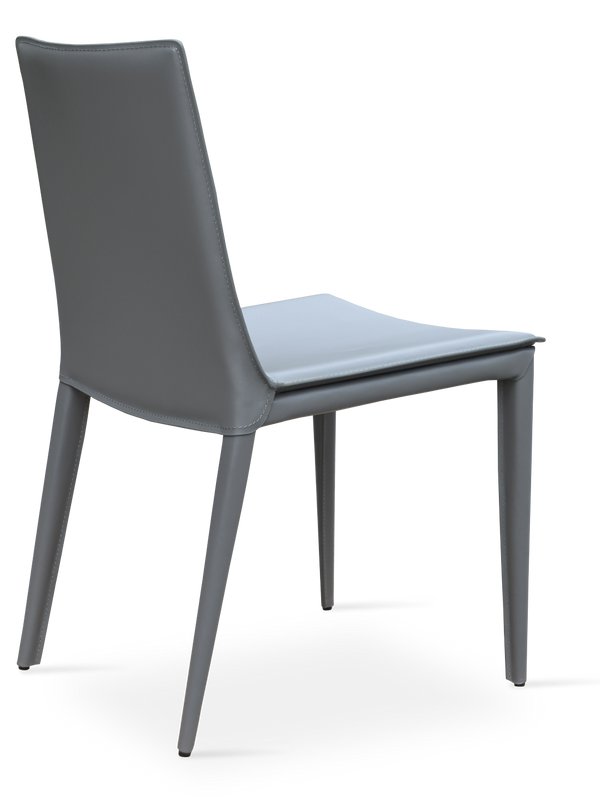 Soho Concept Tiffany Armchair Dining Chair - Modern Upholstered Design In Stylish Bonded Leather Options Grey  Soho-concept-dining-chair-05960