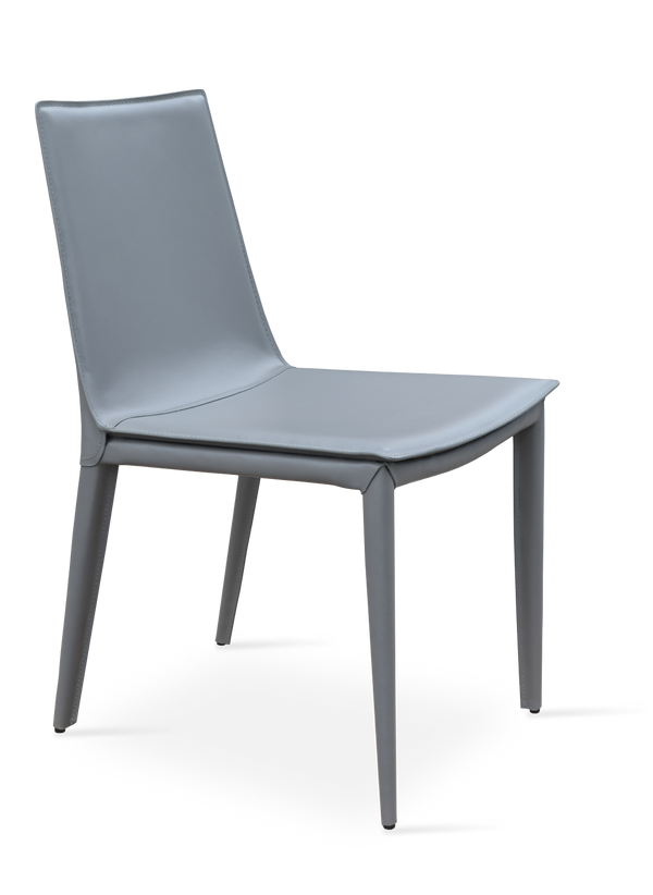 Soho Concept Tiffany Armchair Dining Chair - Modern Upholstered Design In Stylish Bonded Leather Options Grey  Soho-concept-dining-chair-05960