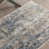 Nourison Concerto CNC02 Machine Made Power-loomed Borderless Design Indoor Only Contemporary Rustic Rug Blue Beige, Blue Beige 80% Polypropylene,20% Polyester 99446748737