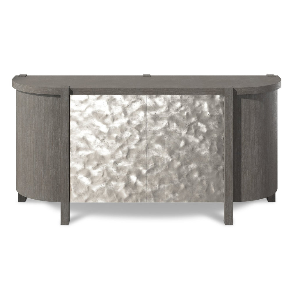 Bernhardt Bernhardt Prado Sideboard In Porcini Oak With Textured Graphite Doors, Soft-Close Storage & Sculptural Design 324131B