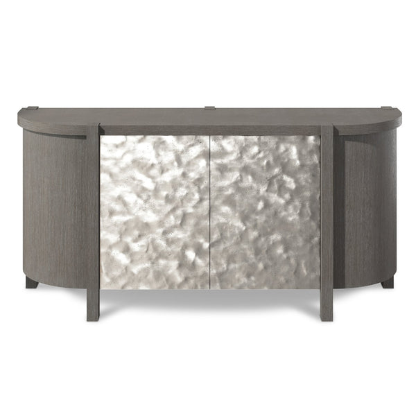 Bernhardt Bernhardt Prado Sideboard In Porcini Oak With Textured Graphite Doors, Soft-Close Storage & Sculptural Design 324131B