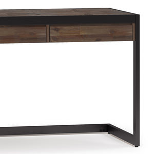 English Elm Erina Large Rustic Desk - Handcrafted Acacia With Sturdy Metal Frame & Flip-Down Keyboard Tray B136P158629
