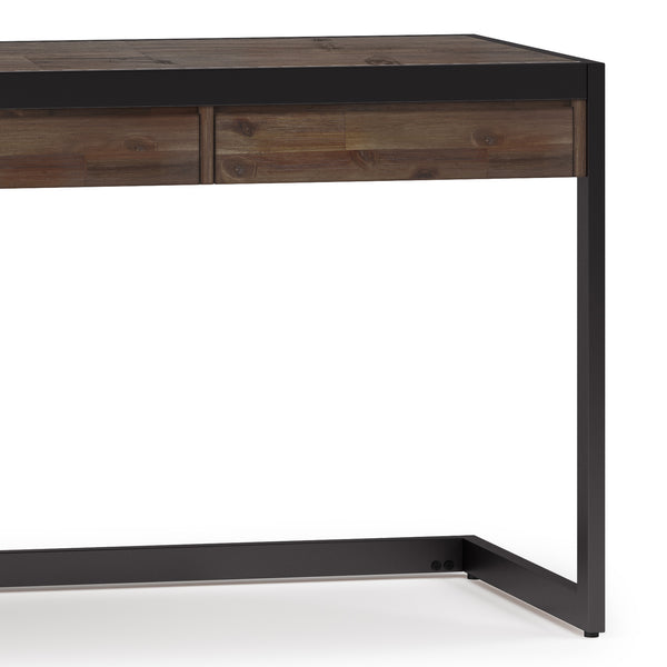 English Elm Erina Large Rustic Desk - Handcrafted Acacia With Sturdy Metal Frame & Flip-Down Keyboard Tray B136P158629