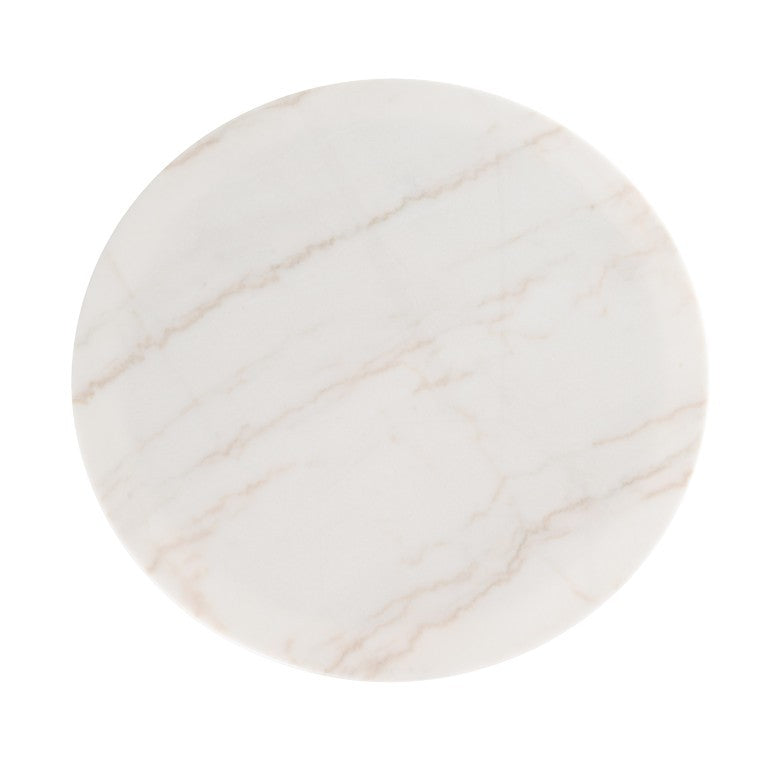 VIG Furniture Tilly White Marble Round Dining Table With Gold Pedestal — Compact 43" Chic Centerpiece Seats 4 VGGM-M-DT1854R