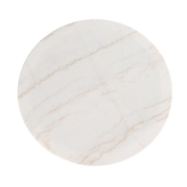 VIG Furniture Tilly White Marble Round Dining Table With Gold Pedestal — Compact 43" Chic Centerpiece Seats 4 VGGM-M-DT1854R