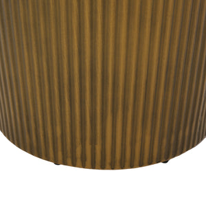 English Elm Christopher Knight Home® - Metal Hammered Iron End Table With Corrugated Texture - Industrial Elegance For Your Living Space 72225.00GLDBRSANT