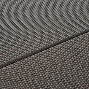 English Elm Christopher Knight Home® - FIONA Outdoor 64" Square Wicker Dining Table – Durable Iron Frame Patio Table for Large Gatherings Brown Multi 66.75 L x 35.25 W x 7.25 H 62333.00MBRN